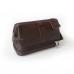 Framed Top Zip Washbag (Dark Brown)